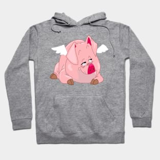 Lazy Pig Cartoon Design Hoodie